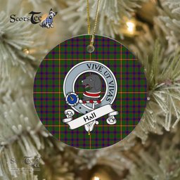 Hall Scottish Clan Badge Plaid Ornament Gift. Christmas Tree Ornament Hall Clan Tartan Ornament Great Christmas Ornaments Gift - Scotstee Shop