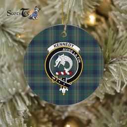 Kennedy Scottish Clan Plaid Ornament Gift. Christmas Tree Ornament Kennedy Clan Tartan Ornament Great Christmas Ornaments Gift - Scotstee Shop