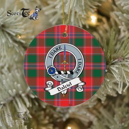 Dalzell Scottish Clan Badge Plaid Ornament Gift. Christmas Tree Ornament Dalzell Clan Tartan Ornament Great Christmas Ornaments Gift - Scotstee Shop