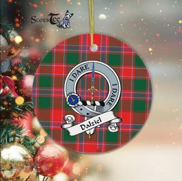 Dalzell Scottish Clan Badge Plaid Ornament Gift. Christmas Tree Ornament Dalzell Clan Tartan Ornament Great Christmas Ornaments Gift - Scotstee Shop
