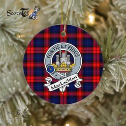 MacLachlan Scottish Clan Badge Plaid Ornament Gift. Christmas Tree Ornament MacLachlan Clan Tartan Ornament Great Christmas Ornaments Gift - Scotstee Shop