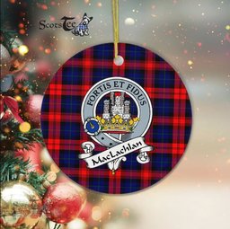 MacLachlan Scottish Clan Badge Plaid Ornament Gift. Christmas Tree Ornament MacLachlan Clan Tartan Ornament Great Christmas Ornaments Gift - Scotstee Shop