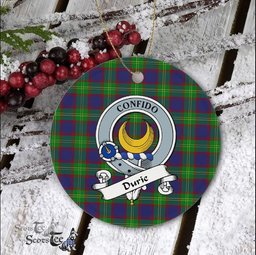 Durie Scottish Clan Badge Plaid Ornament Gift. Christmas Tree Ornament Durie Clan Tartan Ornament Great Christmas Ornaments Gift - Scotstee Shop
