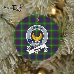 Durie Scottish Clan Badge Plaid Ornament Gift. Christmas Tree Ornament Durie Clan Tartan Ornament Great Christmas Ornaments Gift - Scotstee Shop
