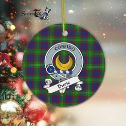 Durie Scottish Clan Badge Plaid Ornament Gift. Christmas Tree Ornament Durie Clan Tartan Ornament Great Christmas Ornaments Gift - Scotstee Shop