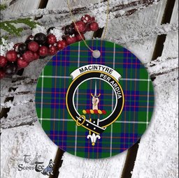 MacIntyre Scottish Clan Plaid Ornament Gift. Christmas Tree Ornament MacIntyre Clan Tartan Ornament Great Christmas Ornaments Gift - Scotstee Shop