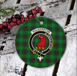 Halkerston Scottish Clan Plaid Ornament Gift. Christmas Tree Ornament Halkerston Clan Tartan Ornament Great Christmas Ornaments Gift - Scotstee Shop
