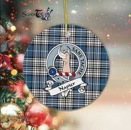 Napier Scottish Clan Badge Plaid Ornament Gift. Christmas Tree Ornament Napier Clan Tartan Ornament Great Christmas Ornaments Gift - Scotstee Shop