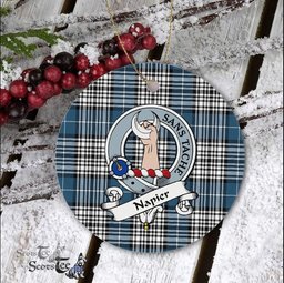 Napier Scottish Clan Badge Plaid Ornament Gift. Christmas Tree Ornament Napier Clan Tartan Ornament Great Christmas Ornaments Gift - Scotstee Shop
