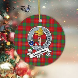 Chisholm Scottish Clan Badge Plaid Ornament Gift. Christmas Tree Ornament Chisholm Clan Tartan Ornament Great Christmas Ornaments Gift - Scotstee Shop