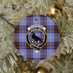 Rutherford Scottish Clan Plaid Ornament Gift. Christmas Tree Ornament Rutherford Clan Tartan Ornament Great Christmas Ornaments Gift - Scotstee Shop