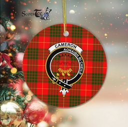 Cameron Scottish Clan Plaid Ornament Gift. Christmas Tree Ornament Cameron Clan Tartan Ornament Great Christmas Ornaments Gift - Scotstee Shop