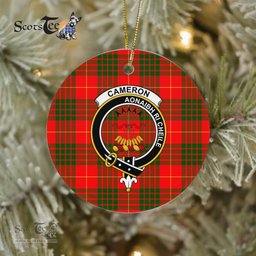 Cameron Scottish Clan Plaid Ornament Gift. Christmas Tree Ornament Cameron Clan Tartan Ornament Great Christmas Ornaments Gift - Scotstee Shop