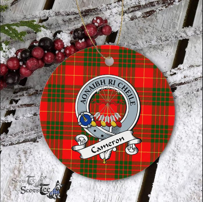 Cameron Scottish Clan Plaid Ornament Gift. Christmas Tree Ornament Cameron Clan Tartan Ornament Great Christmas Ornaments Gift - Scotstee Shop