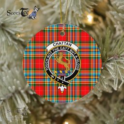 Chattan Scottish Clan Plaid Ornament Gift. Christmas Tree Ornament Chattan Clan Tartan Ornament Great Christmas Ornaments Gift - Scotstee Shop