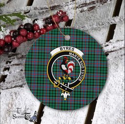 Byres Scottish Clan Plaid Ornament Gift. Christmas Tree Ornament Byres Clan Tartan Ornament Great Christmas Ornaments Gift - Scotstee Shop