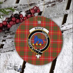Bruce Scottish Clan Plaid Ornament Gift. Christmas Tree Ornament Bruce Clan Tartan Ornament Great Christmas Ornaments Gift - Scotstee Shop