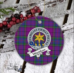 Scotstee Shop - Wardlaw Scottish Clan Badge Plaid Ornament Gift. Christmas Tree Ornament Wardlaw Clan Tartan Ornament Great Christmas Ornaments Gift