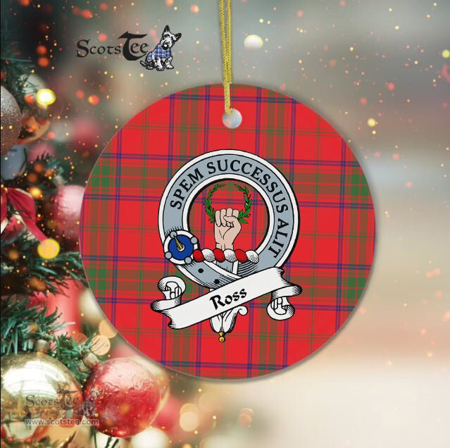 Ross Scottish Clan Plaid Ornament Gift. Christmas Tree Ornament Ross Clan Tartan Ornament Great Christmas Ornaments Gift - Scotstee Shop
