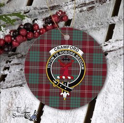 Crawford Scottish Clan Plaid Ornament Gift. Christmas Tree Ornament Crawford Clan Tartan Ornament Great Christmas Ornaments Gift - Scotstee Shop