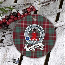 Crawford Scottish Clan Plaid Ornament Gift. Christmas Tree Ornament Crawford Clan Tartan Ornament Great Christmas Ornaments Gift - Scotstee Shop