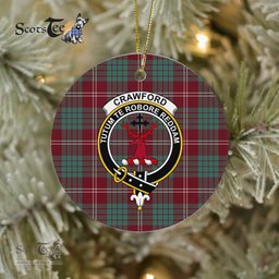 Crawford Scottish Clan Plaid Ornament Gift. Christmas Tree Ornament Crawford Clan Tartan Ornament Great Christmas Ornaments Gift - Scotstee Shop