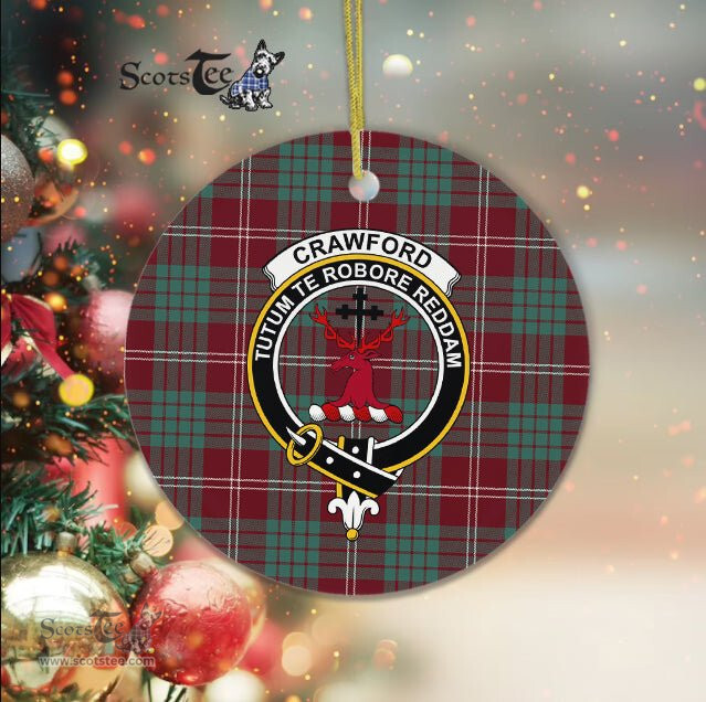 Crawford Scottish Clan Plaid Ornament Gift. Christmas Tree Ornament Crawford Clan Tartan Ornament Great Christmas Ornaments Gift - Scotstee Shop