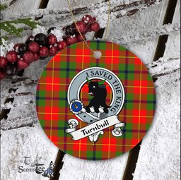 Scotstee Shop - Turnbull Scottish Clan Badge Plaid Ornament Gift. Christmas Tree Ornament Turnbull Clan Tartan Ornament Great Christmas Ornaments Gift