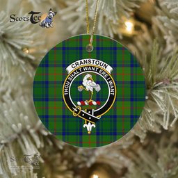 Cranstoun Scottish Clan Plaid Ornament Gift. Christmas Tree Ornament Cranstoun Clan Tartan Ornament Great Christmas Ornaments Gift - Scotstee Shop