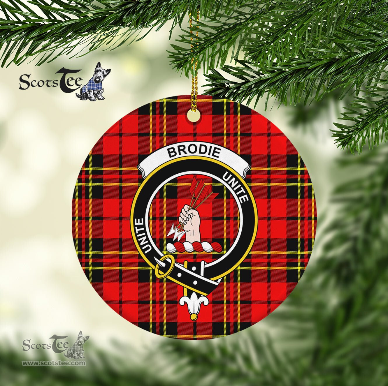 Brodie Scottish Clan Plaid Ornament Gift. Christmas Tree Ornament Brodie Clan Tartan Ornament Great Christmas Ornaments Gift - Scotstee Shop