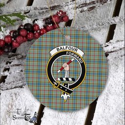 Balfour Scottish Clan Plaid Ornament Gift. Christmas Tree Ornament Balfour Clan Tartan Ornament Great Christmas Ornaments Gift - Scotstee Shop