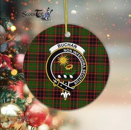 Buchan Scottish Clan Badge Plaid Ornament Gift. Christmas Tree Ornament Buchan Clan Tartan Ornament Great Christmas Ornaments Gift - Scotstee Shop