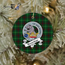 Beveridge Scottish Clan Badge Plaid Ornament Gift. Christmas Tree Ornament Beveridge Clan Tartan Ornament Great Christmas Ornaments Gift - Scotstee Shop