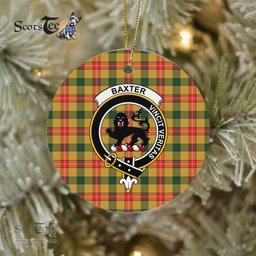 Baxter Scottish Clan Plaid Ornament Gift. Christmas Tree Ornament Baxter Clan Tartan Ornament Great Christmas Ornaments Gift - Scotstee Shop