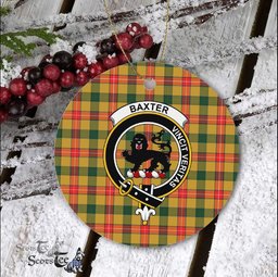 Baxter Scottish Clan Plaid Ornament Gift. Christmas Tree Ornament Baxter Clan Tartan Ornament Great Christmas Ornaments Gift - Scotstee Shop