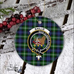 Baillie Scottish Clan Plaid Ornament Gift. Christmas Tree Ornament Baillie Clan Tartan Ornament Great Christmas Ornaments Gift - Scotstee Shop