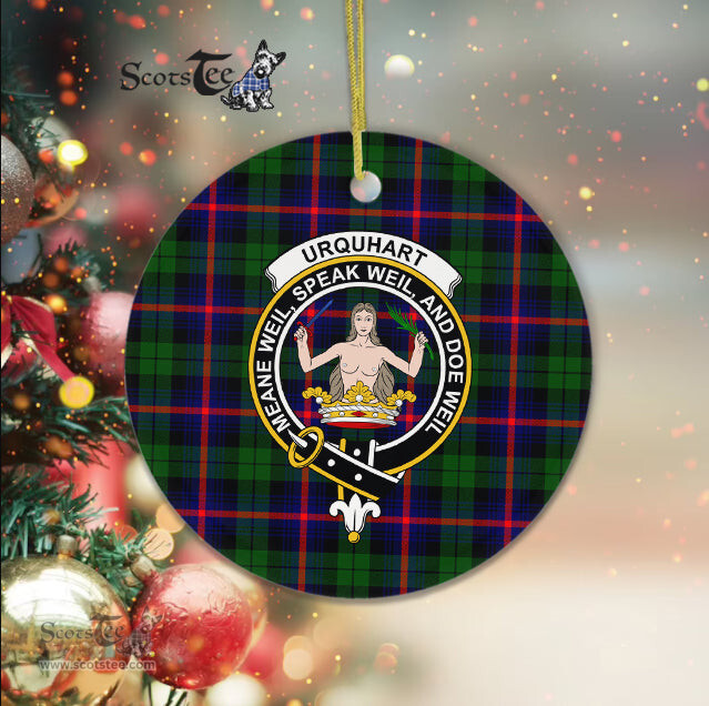 Scotstee Shop - Urquhart Scottish Clan Plaid Ornament Gift. Christmas Tree Ornament Urquhart Clan Tartan Ornament Great Christmas Ornaments Gift