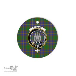 Scotstee Shop - Strang Scottish Clan Plaid Ornament Gift. Christmas Tree Ornament Strang Clan Tartan Ornament Great Christmas Ornaments Gift