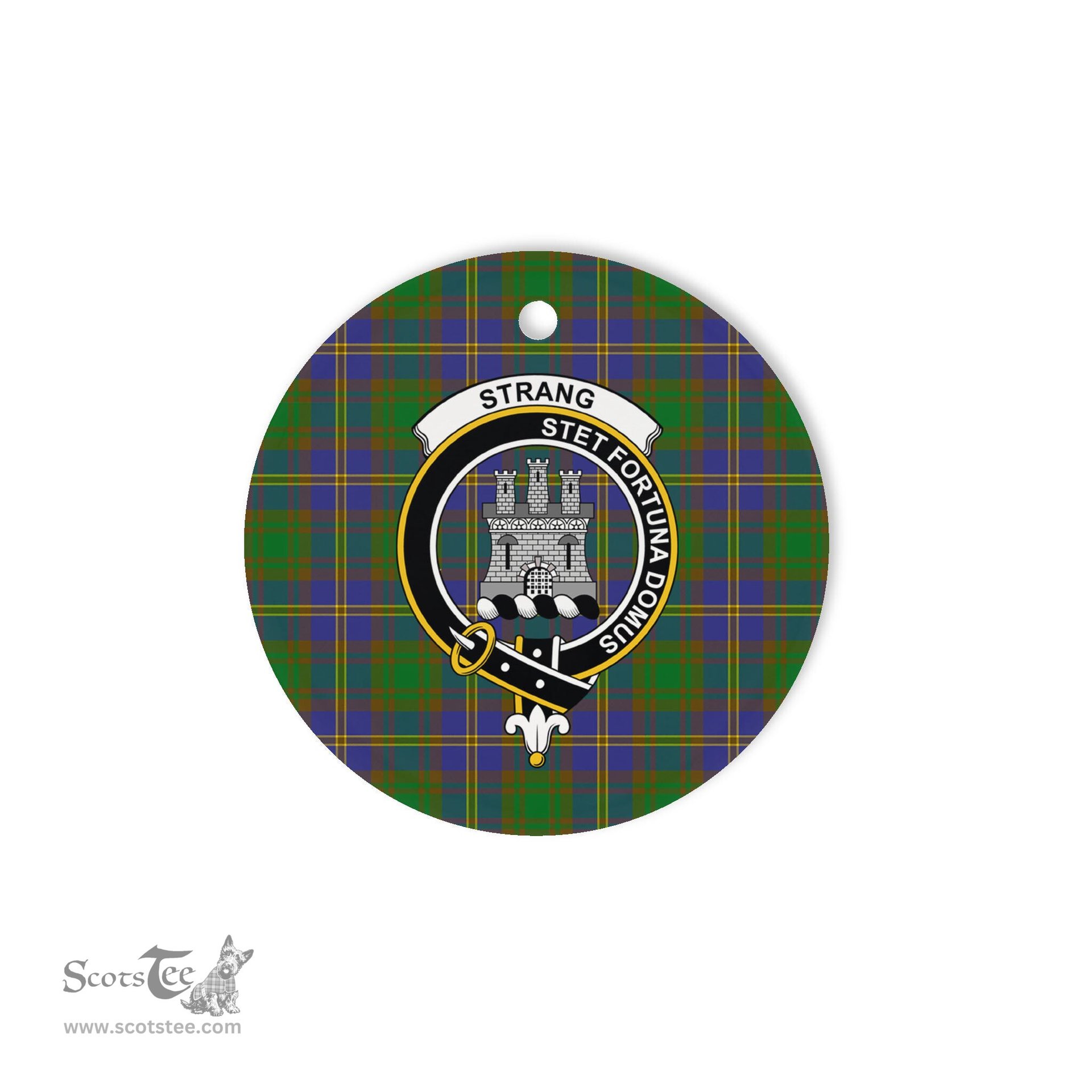 Scotstee Shop - Strang Scottish Clan Plaid Ornament Gift. Christmas Tree Ornament Strang Clan Tartan Ornament Great Christmas Ornaments Gift