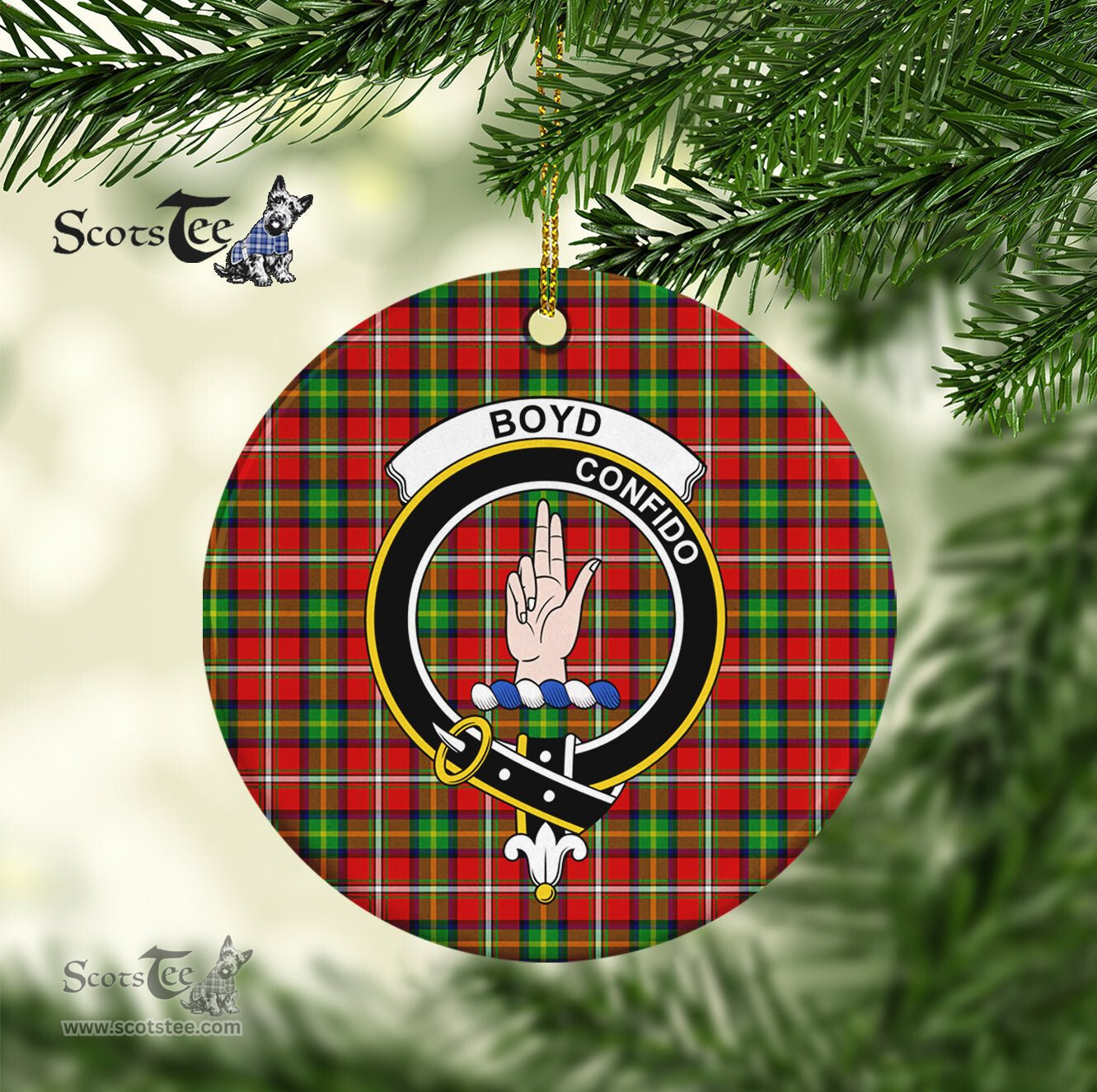 Boyd Scottish Clan Plaid Ornament Gift. Christmas Tree Ornament Boyd Clan Tartan Ornament Great Christmas Ornaments Gift - Scotstee Shop
