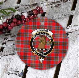 Binning Scottish Clan Plaid Ornament Gift. Christmas Tree Ornament Binning Clan Tartan Ornament Great Christmas Ornaments Gift - Scotstee Shop