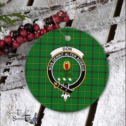 Don Scottish Clan Plaid Ornament Gift. Christmas Tree Ornament Don Clan Tartan Ornament Great Christmas Ornaments Gift - Scotstee Shop