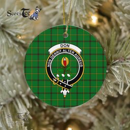 Don Scottish Clan Plaid Ornament Gift. Christmas Tree Ornament Don Clan Tartan Ornament Great Christmas Ornaments Gift - Scotstee Shop