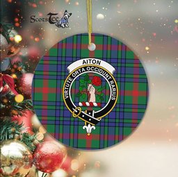 Aiton Scottish Clan Plaid Ornament Gift. Christmas Tree Ornament Aiton Clan Tartan Ornament Great Christmas Ornaments Gift - Scotstee Shop