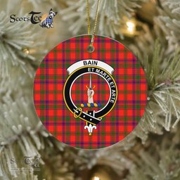 Bain Scottish Clan Plaid Ornament Gift. Christmas Tree Ornament Bain Clan Tartan Ornament Great Christmas Ornaments Gift - Scotstee Shop