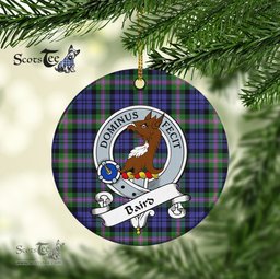 Baird Scottish Clan Badge Plaid Ornament Gift. Christmas Tree Ornament Baird Clan Tartan Ornament Great Christmas Ornaments Gift - Scotstee Shop