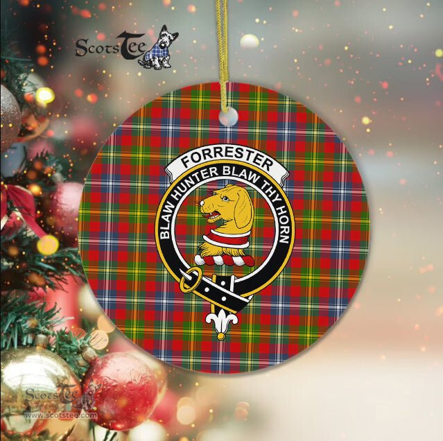 Forrester Scottish Clan Plaid Ornament Gift. Christmas Tree Ornament Forrester Clan Tartan Ornament Great Christmas Ornaments Gift - Scotstee Shop