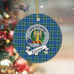 Falconer Scottish Clan Badge Plaid Ornament Gift. Christmas Tree Ornament Falconer Clan Tartan Ornament Great Christmas Ornaments Gift - Scotstee Shop