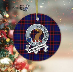 Scotstee Shop - Wedderburn Scottish Clan Badge Plaid Ornament Gift. Christmas Tree Ornament Wedderburn Clan Tartan Ornament Great Christmas Ornaments Gift