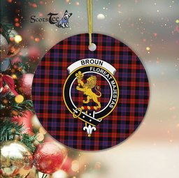 Broun Scottish Clan Plaid Ornament Gift. Christmas Tree Ornament Broun Clan Tartan Ornament Great Christmas Ornaments Gift - Scotstee Shop
